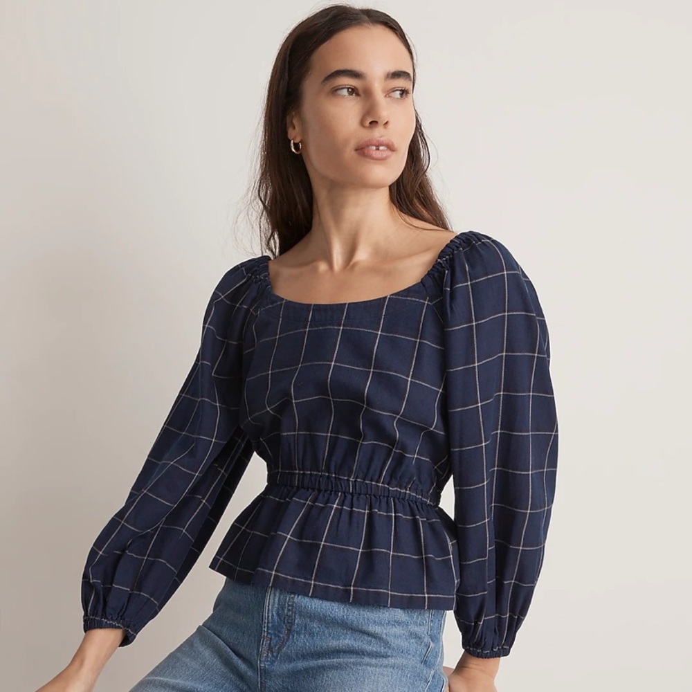 Madewell Scoopneck Peplum Top